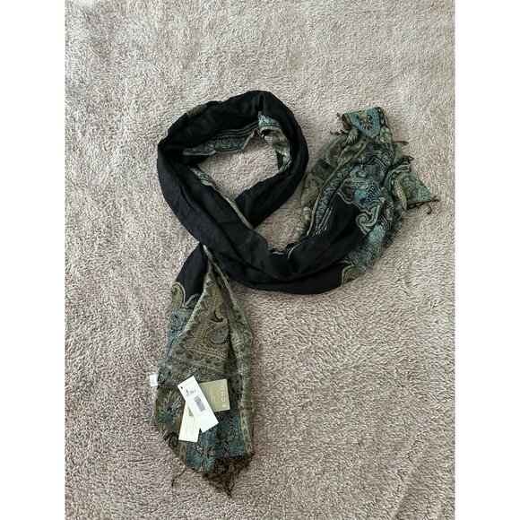 ECHO Wrap Bohemian Ethnic Print Scarf Large shoulder Head Wrap Hair Scarf India - Picture 3 of 12